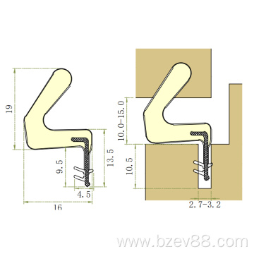 Custom Pu Door Seal Adhesive Foam Seal Strip Pu Foam Rubber Sealing Weather Strip for Wooden